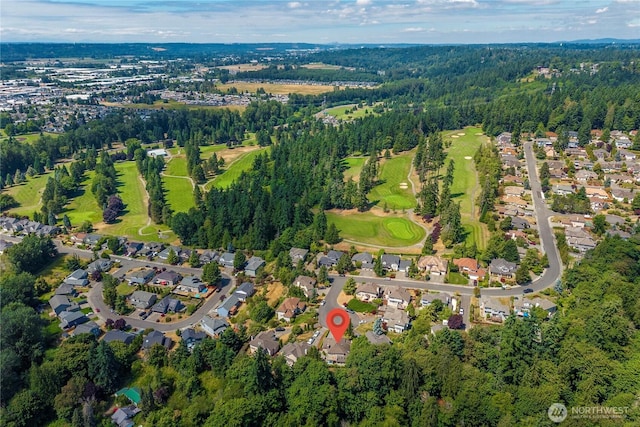 30449 103rd Ct SE, Auburn, WA 98092 - aerial view of property and surrounding area with nearby suburban area and a local golf course