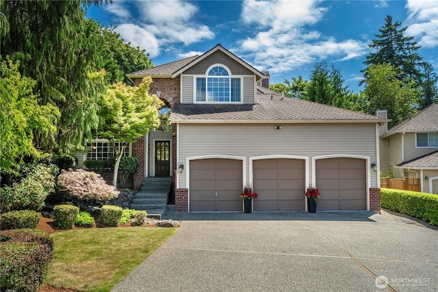 30449 103rd Ct SE, Auburn, WA 98092 - traditional-style home featuring concrete driveway, brick siding, and a garage