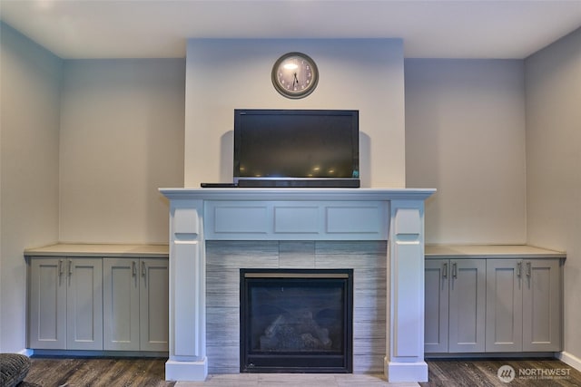 12235 SE 253rd St, Kent, WA 98030 - detailed view of wood finished floors and a fireplace