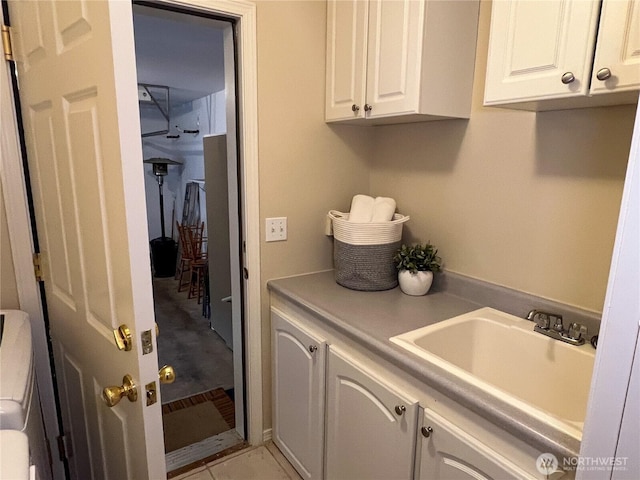 104 Puget Loop, Port Ludlow, WA 98365 - laundry area with cabinet space and separate washer and dryer