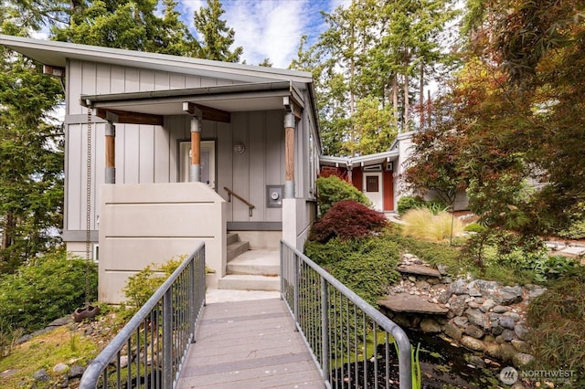 222 Rhodena Dr, Coupeville, WA 98239 - view of front of house with board and batten siding
