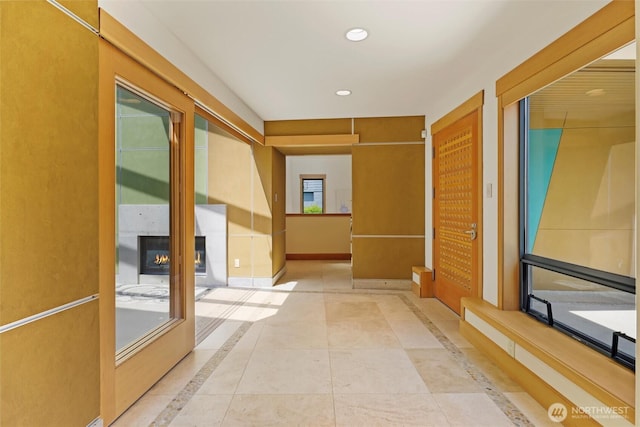 5511 104th Ave NE, Kirkland, WA 98033 - hallway with inlaid floor details and recessed lighting