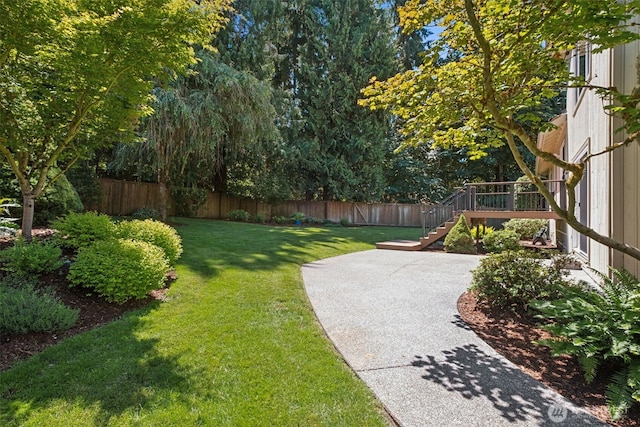 28314 180th Ave SE, Covington, WA 98042 - fenced backyard featuring a patio area and stairs