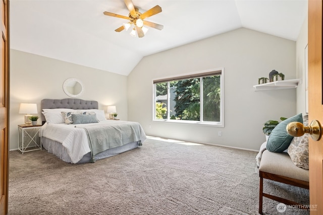 28314 180th Ave SE, Covington, WA 98042 - carpeted bedroom with vaulted ceiling and ceiling fan