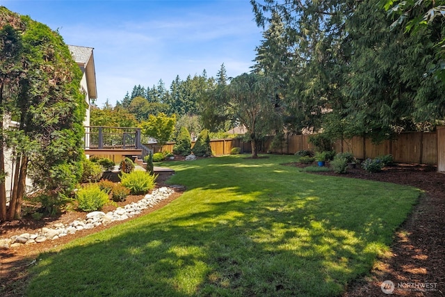 28314 180th Ave SE, Covington, WA 98042 - fenced backyard with a wooden deck