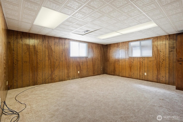 714 Canterbury Rd NW, Soap Lake, WA 98851 - basement with wood walls and carpet