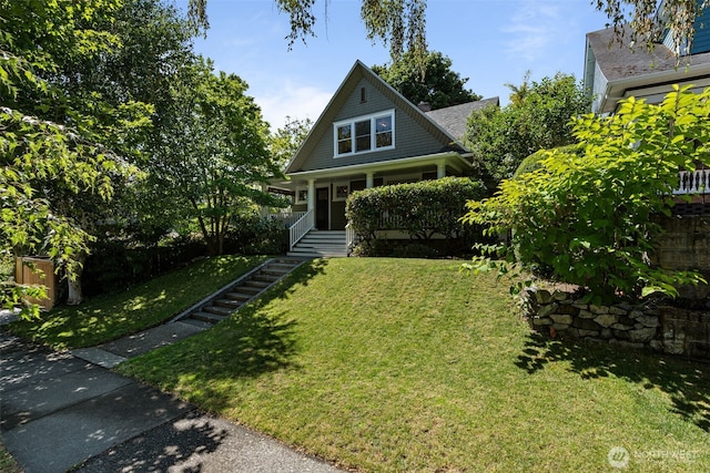 208 N Yakima, Tacoma, WA 98403 - view of front of house featuring a front yard and covered porch