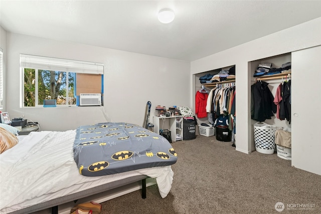 10421 19th Ave SE, Everett, WA 98208 - bedroom with cooling unit, multiple closets, and carpet flooring
