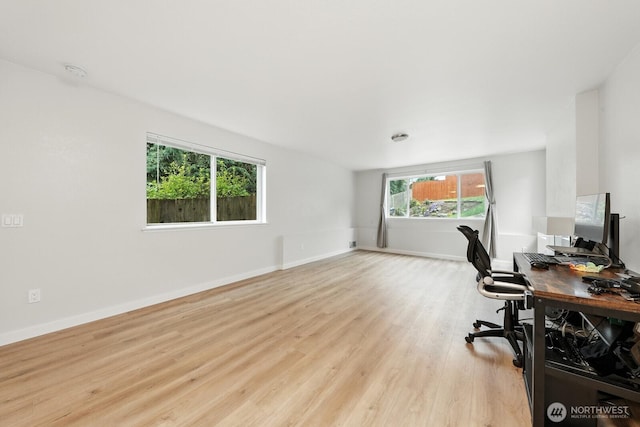 3806 Wetmore Ave, Everett, WA 98201 - home office with light wood-style floors and baseboards