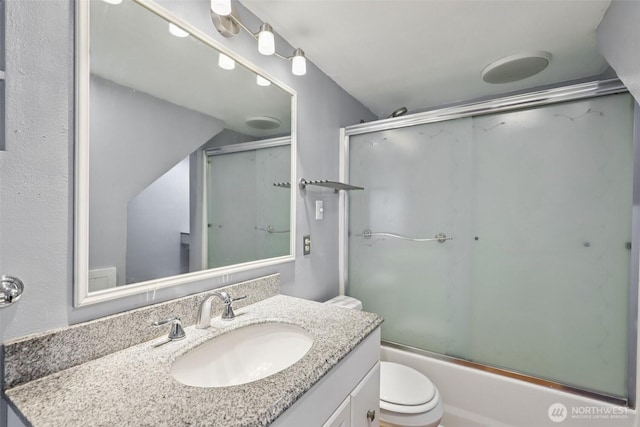 1425 N 1st Ave, Kelso, WA 98626 - bathroom featuring vanity and combined bath / shower with glass door