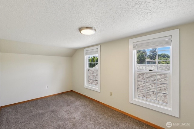 1425 N 1st Ave, Kelso, WA 98626 - bonus room featuring healthy amount of natural light, a textured ceiling, carpet flooring, and lofted ceiling