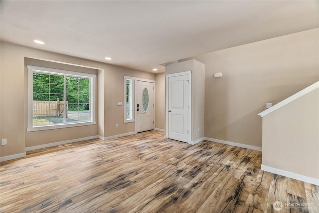932 Tipsoo Loop N, Rainier, WA 98576 - foyer with light wood-style floors and recessed lighting