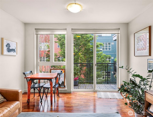 3104 Western Ave Unit 610, Seattle, WA 98121 - doorway to outside with wood finished floors