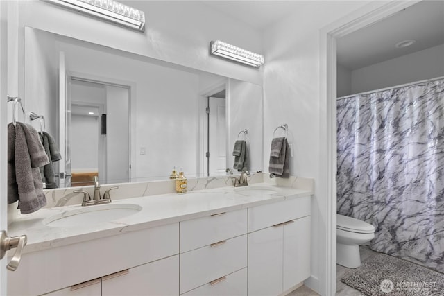 8254 Breeze Loop, Blaine, WA 98230 - bathroom featuring toilet and double vanity