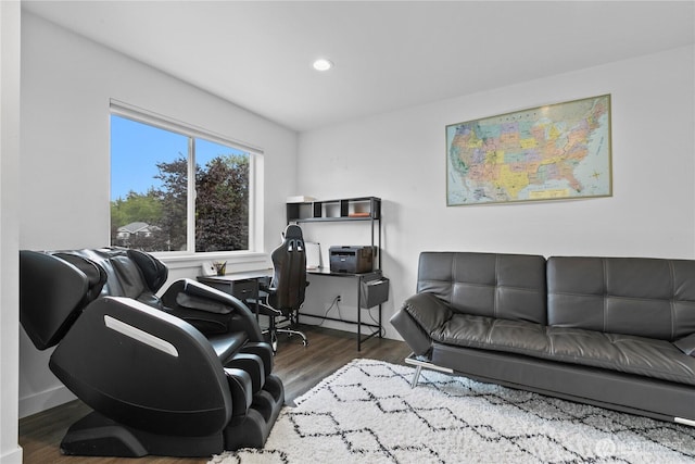 8254 Breeze Loop, Blaine, WA 98230 - office space with recessed lighting and wood finished floors
