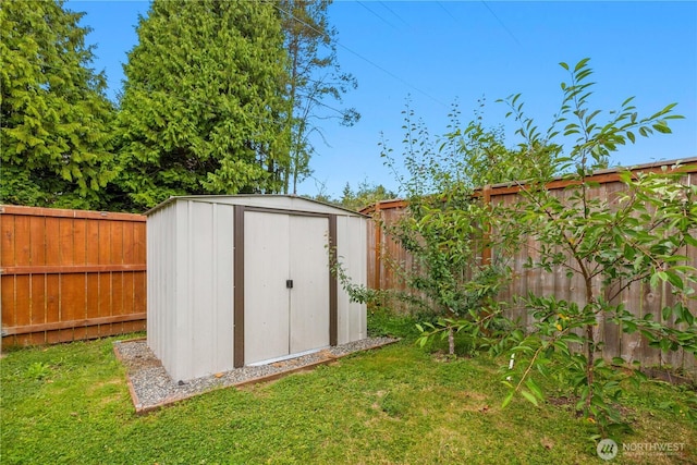 8254 Breeze Loop, Blaine, WA 98230 - view of shed featuring a fenced backyard