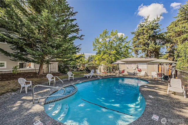 4164 Factoria Blvd SE Unit B11, Bellevue, WA 98006 - community pool featuring a fenced backyard and a patio area