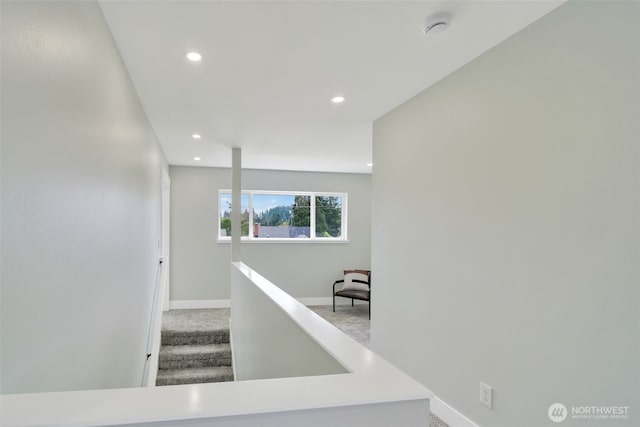 6410 S Fife St, Tacoma, WA 98409 - hallway with recessed lighting and carpet flooring