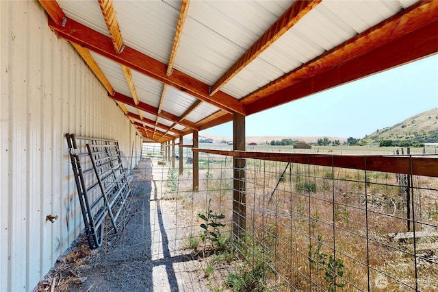 238 Patit Rd, Dayton, WA 99328 - view of yard featuring an exterior structure, an outbuilding, and a mountain view