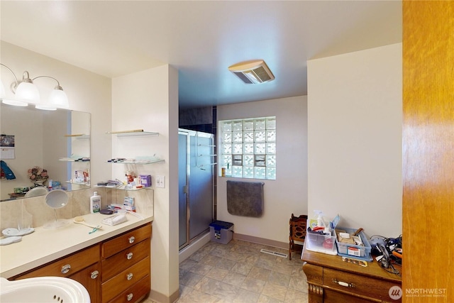 238 Patit Rd, Dayton, WA 99328 - full bath with a shower stall and vanity