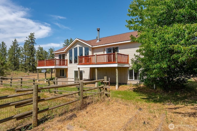 2207 W Depot Springs Rd, Spangle, WA 99031 - back of house with a deck