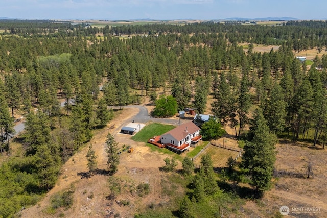 2207 W Depot Springs Rd, Spangle, WA 99031 - aerial view of property and surrounding area featuring a heavily wooded area