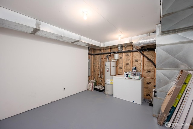 2207 W Depot Springs Rd, Spangle, WA 99031 - unfinished below grade area with water heater, electric panel, and heating unit