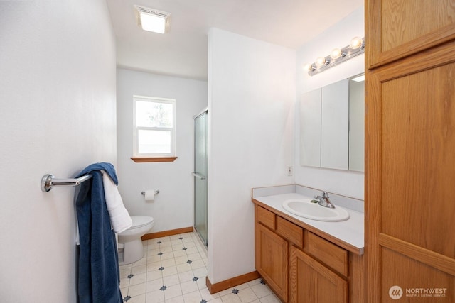 2207 W Depot Springs Rd, Spangle, WA 99031 - bathroom with vanity and a shower with door