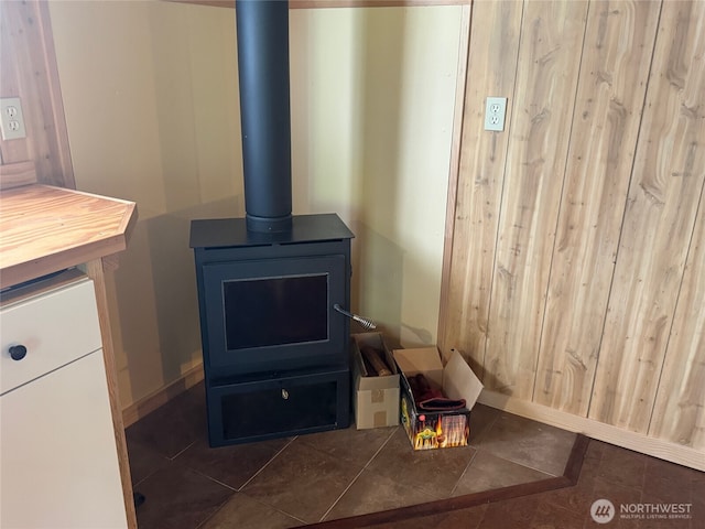 7379 Hideaway Ln, Anacortes, WA 98221 - detailed view of a wood stove and baseboards