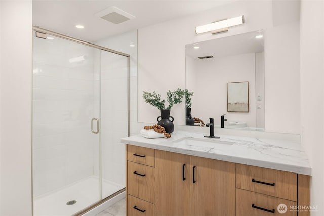 2434 64th Ave SE, Mercer Island, WA 98040 - bathroom with vanity and a shower stall