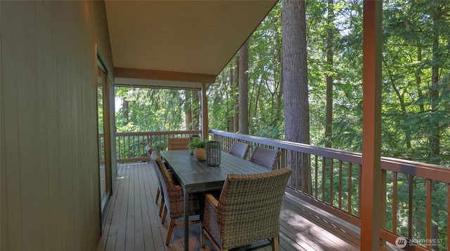 9411 SE 54th St, Mercer Island, WA 98040 - wooden deck featuring outdoor dining space