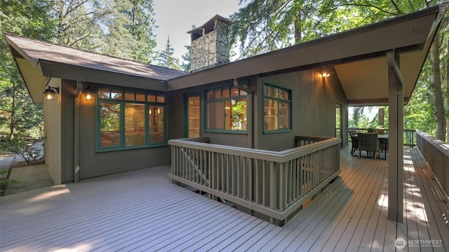 9411 SE 54th St, Mercer Island, WA 98040 - wooden terrace featuring outdoor dining space