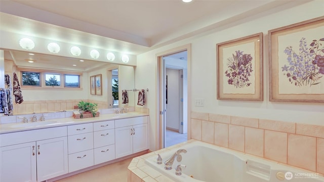 9411 SE 54th St, Mercer Island, WA 98040 - bathroom featuring a bath and double vanity