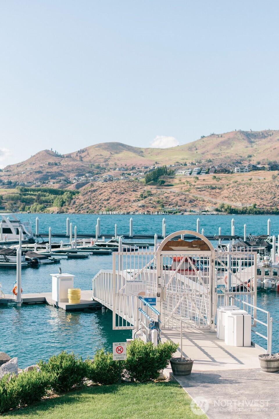 1350 W Woodin Ave Unit E-14, Chelan, WA 98816 - dock area with a water and mountain view