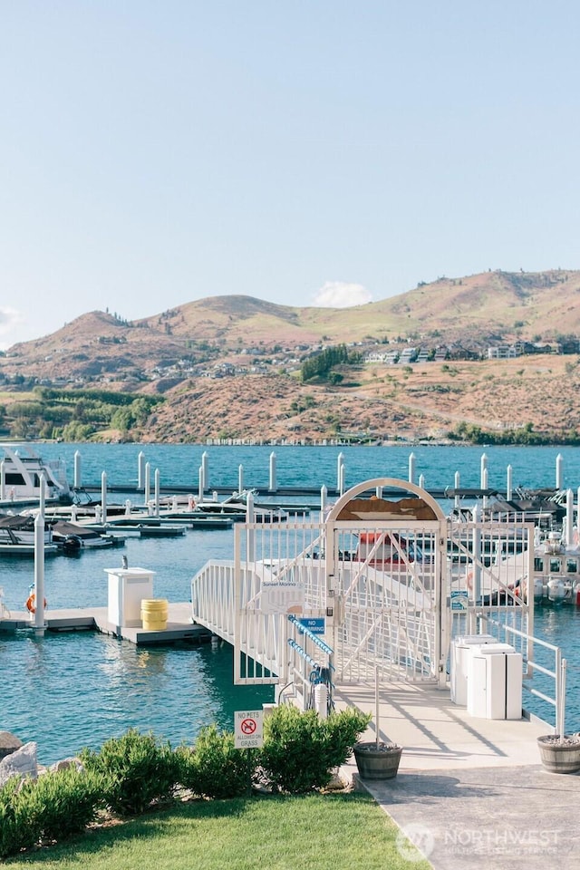1350 W Woodin Ave Unit E-14, Chelan, WA 98816 - dock area with a water and mountain view