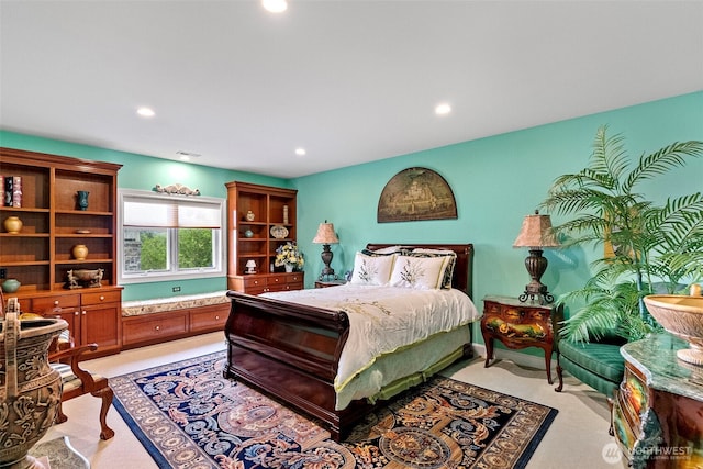 1022 7th Ct, Fox Island, WA 98333 - bedroom featuring recessed lighting and light colored carpet