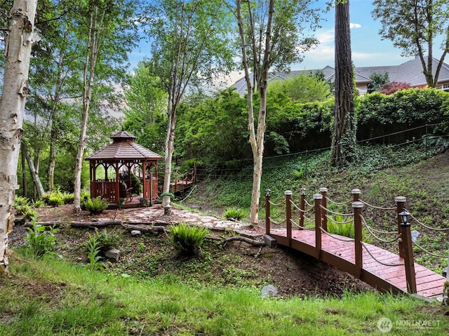 1022 7th Ct, Fox Island, WA 98333 - view of yard featuring a gazebo