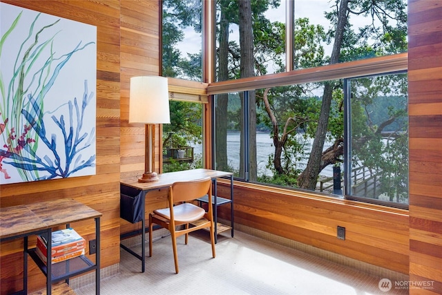 69 Rocky Rd, Crane Island, WA 98245 - dining area with wood walls