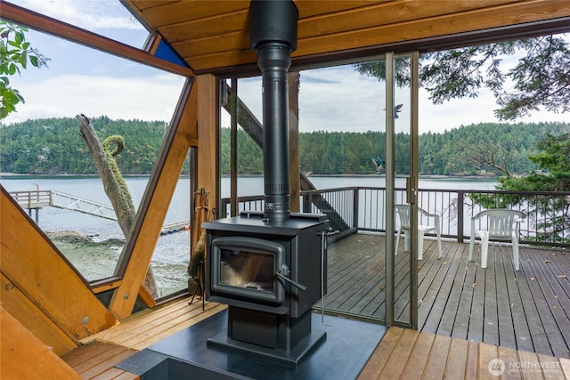 69 Rocky Rd, Crane Island, WA 98245 - dock featuring a view of trees and a water view