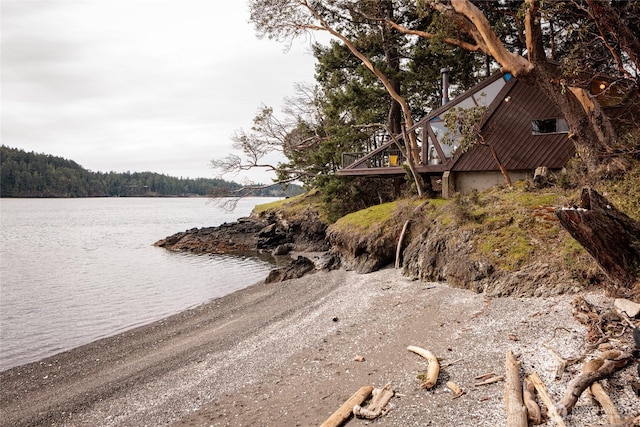 69 Rocky Rd, Crane Island, WA 98245 - water view featuring a heavily wooded area