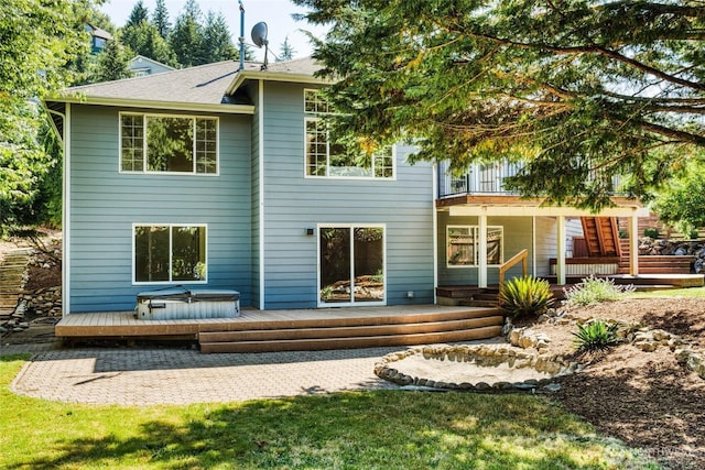 4957 Lewis Ave, Bellingham, WA 98229 - back of property with a balcony, a patio area, and a deck