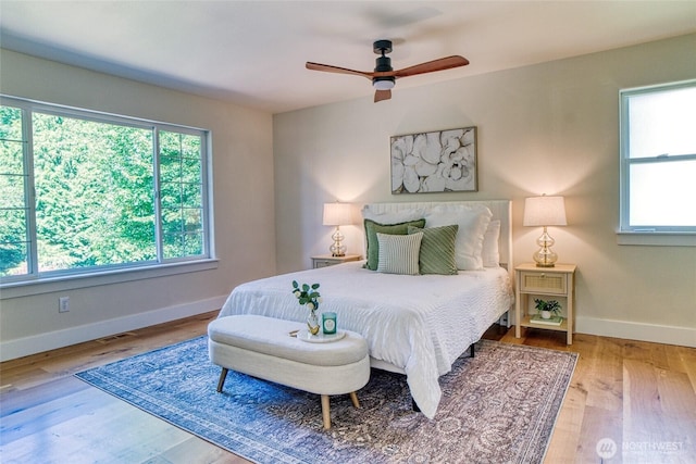 4957 Lewis Ave, Bellingham, WA 98229 - bedroom featuring wood finished floors and a ceiling fan