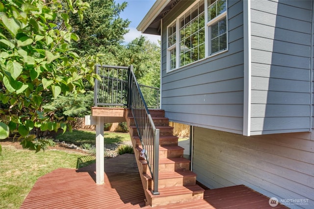 4957 Lewis Ave, Bellingham, WA 98229 - deck with stairway