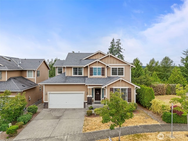 22820 41st Dr SE, Bothell, WA 98021 - craftsman-style home with board and batten siding, concrete driveway, roof with shingles, and an attached garage
