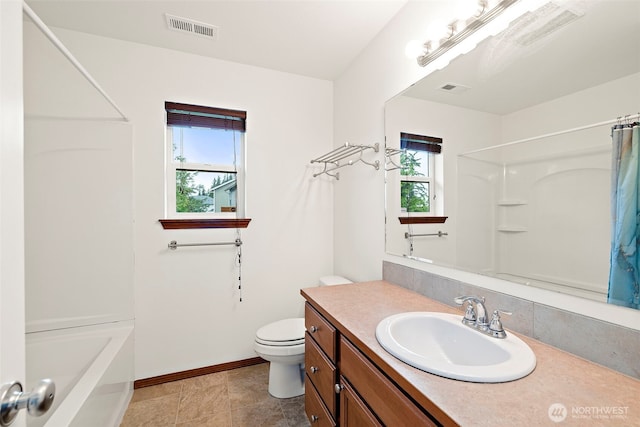 22820 41st Dr SE, Bothell, WA 98021 - bathroom featuring healthy amount of natural light, vanity, and shower / bath combination with curtain