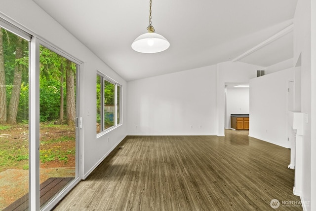 4327 Cedar Ct SE, Lacey, WA 98503 - empty room with lofted ceiling and wood finished floors