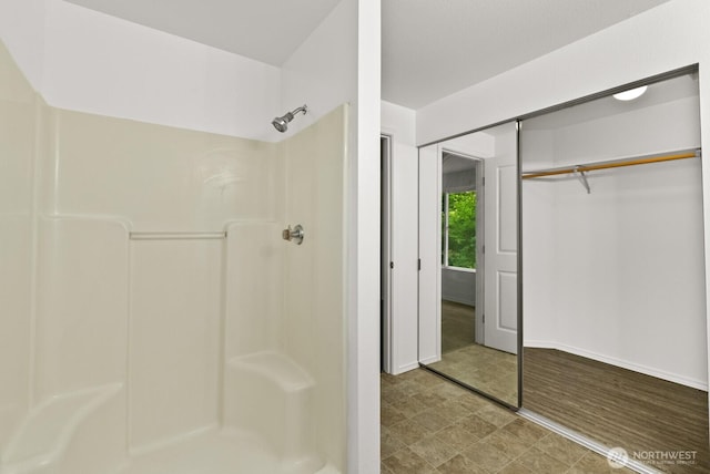 4327 Cedar Ct SE, Lacey, WA 98503 - bathroom featuring a shower and tile patterned floors
