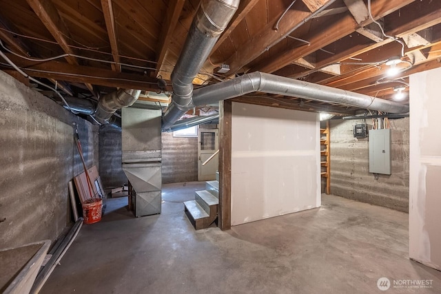 225 Basin St SW, Ephrata, WA 98823 - basement with electric panel and heating unit