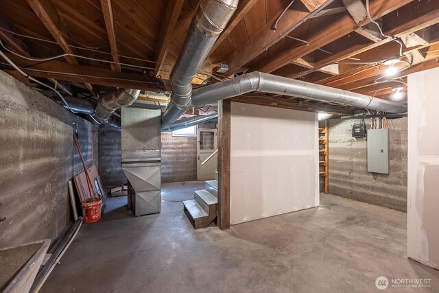 225 Basin St SW, Ephrata, WA 98823 - basement with electric panel and heating unit