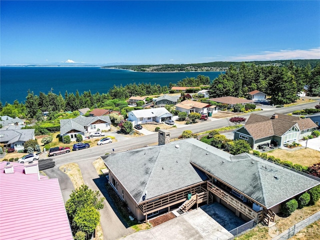 161 Lupine Dr, Sequim, WA 98382 - aerial perspective of suburban area with a large body of water